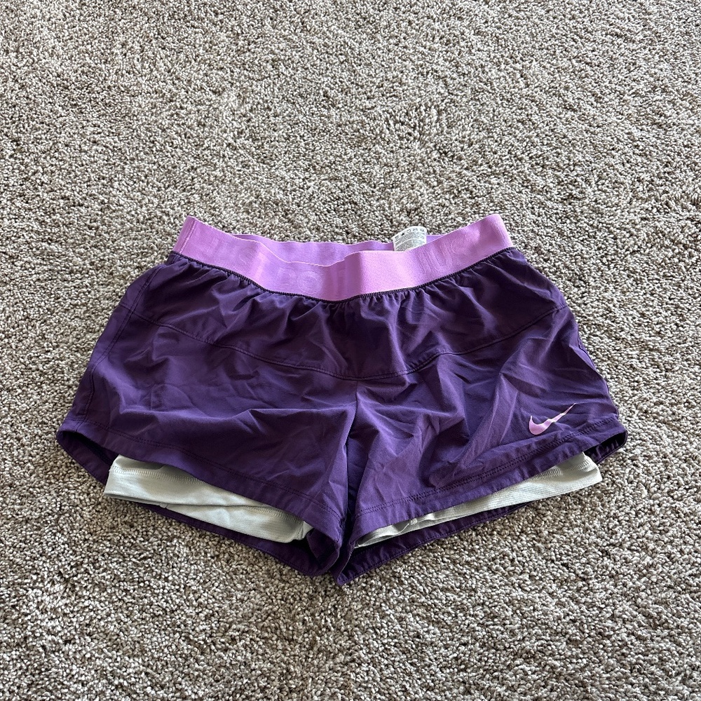 Purple dri-fit Nike shorts